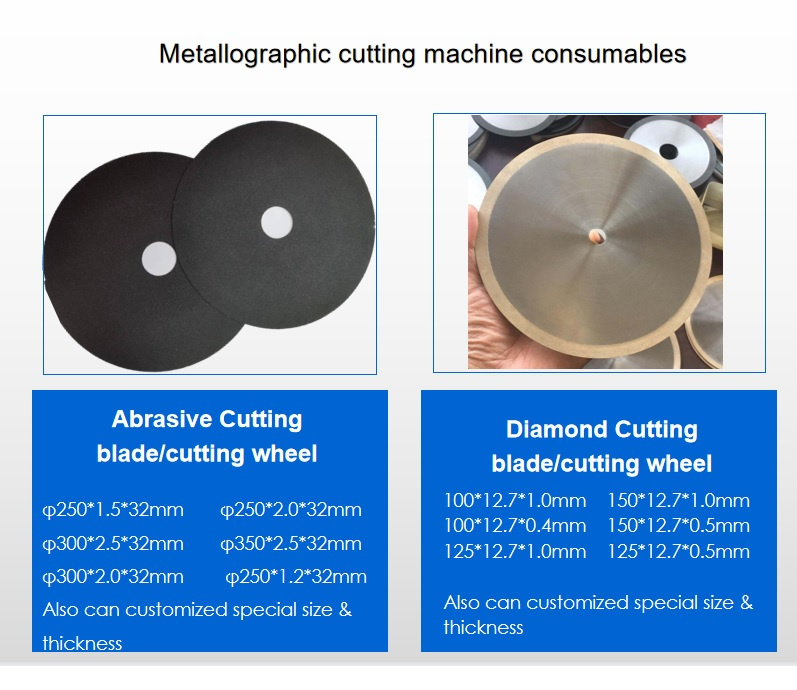 Metallographic ڪٽڻ Consumables