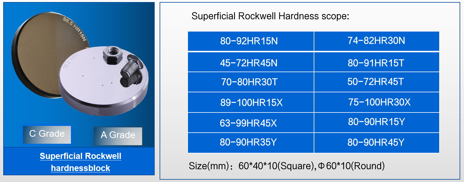 היקף קשיות Rockwell שטחית