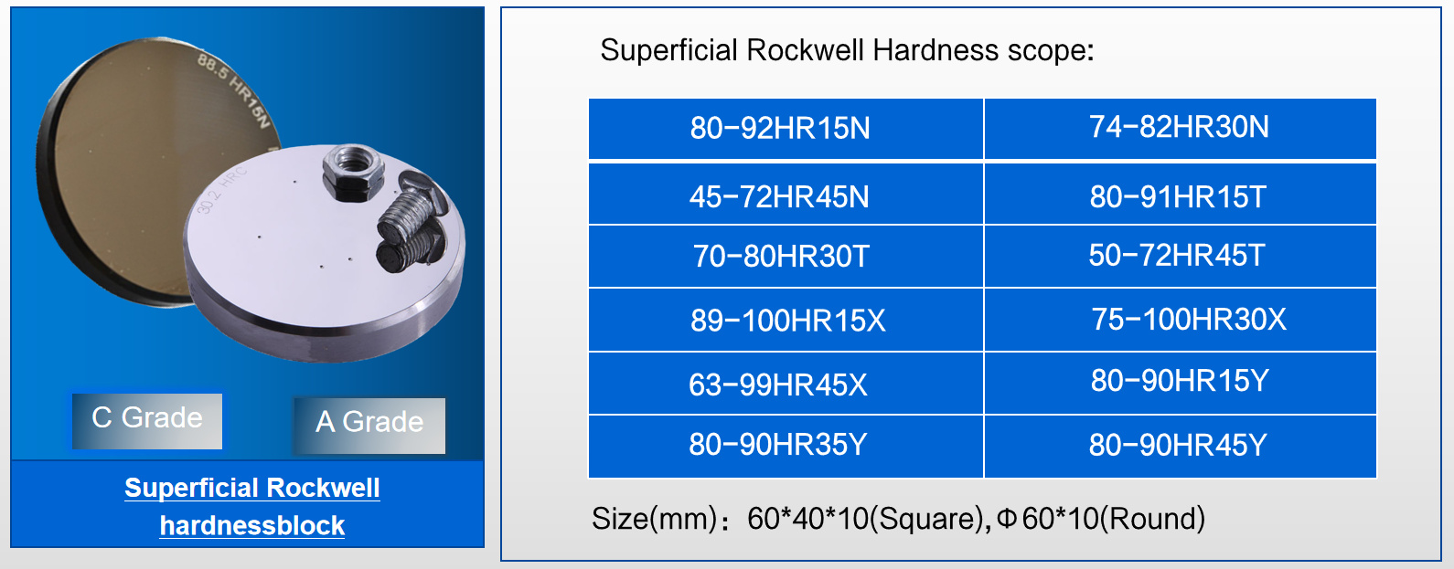 Superficial Rockwell Hardness scope